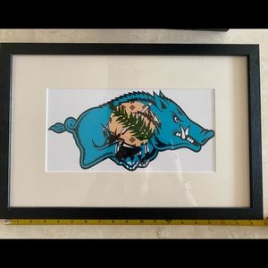 Arkansas/Oklahoma Flag Framed Photo